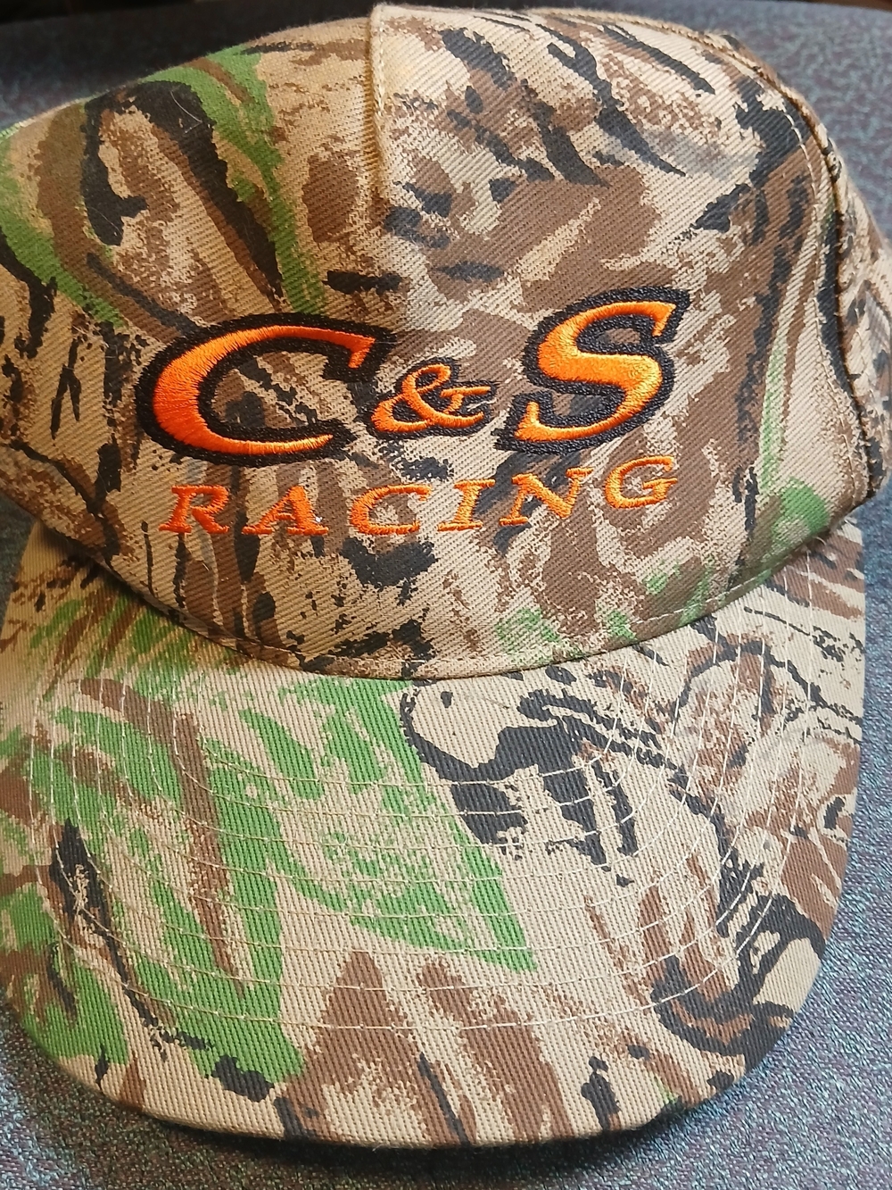 Camouflage Racing Trucker Cap Hat - Green/Brown